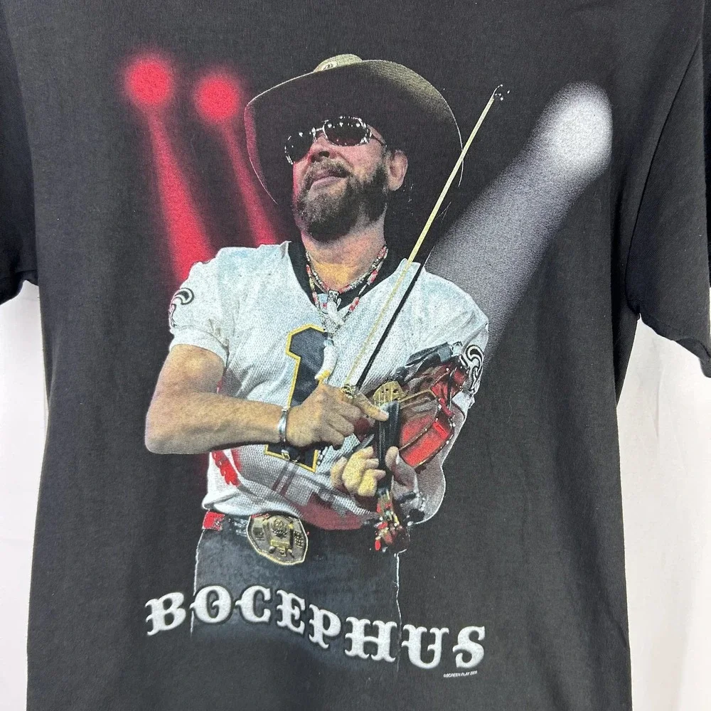 Vintage Bocephus Hank Williams Jr Shirt Mens Small Black Rowdy Friends Tour 2009